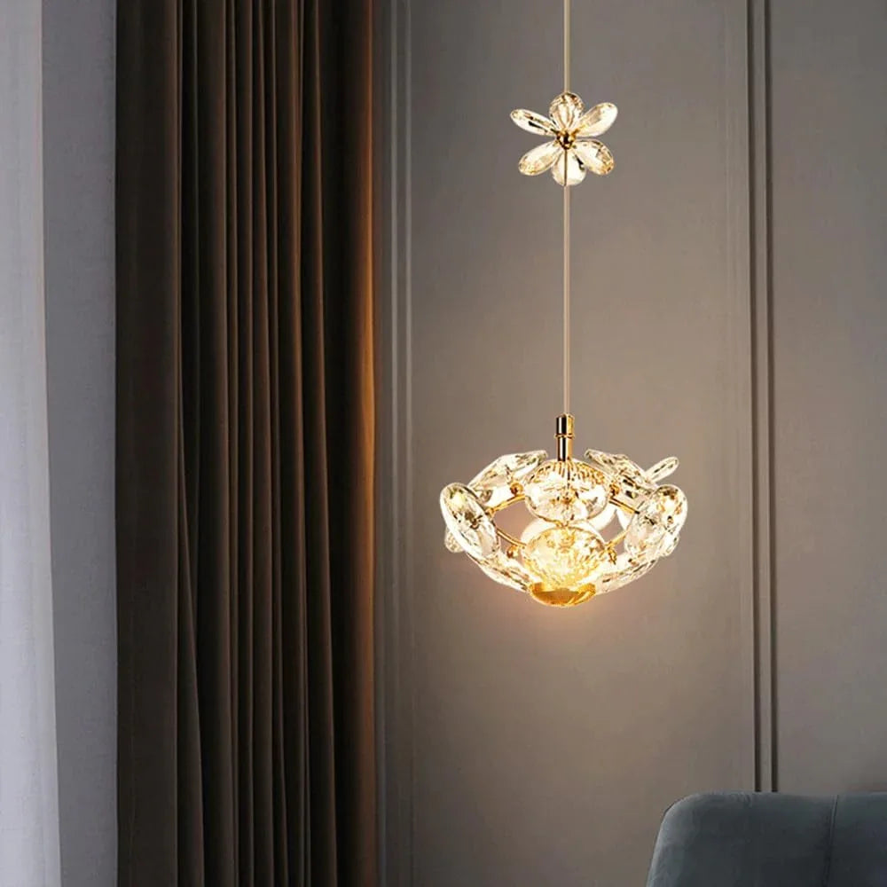 Audara-Crystal Pendant Light, 7.5in. Creative Mini Pendant Lights. Suitable for Modern, Minimalist, Bohemian, and European Styles. Ideal for Bedrooms, Hotel Kitchens, Islands, Entryways, Etc.
