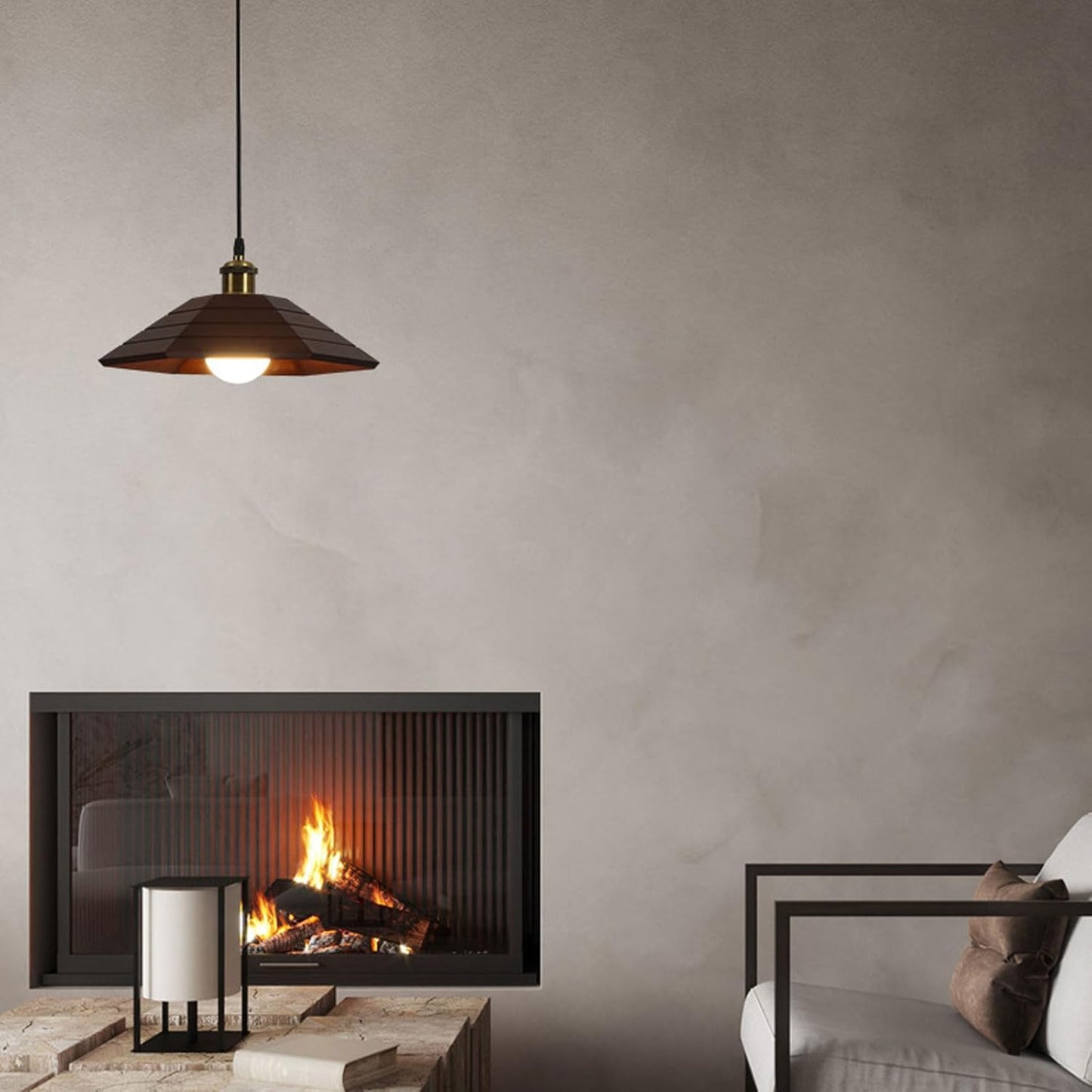 Audara-Creative Eaves Wooden Pendant Light 13in Living Room Hallway Balcony Hanging Lamp Dual Color Available Bedroom Study Room Decor Chandeliers B&B Tea Room Lighting Fixtures