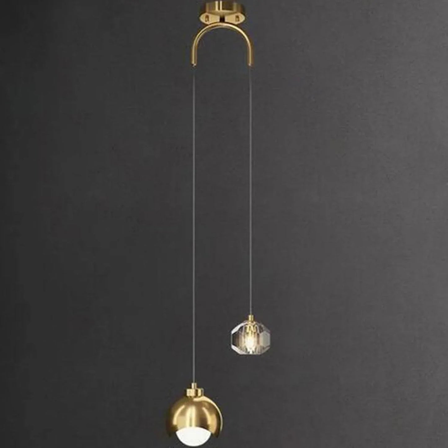 Audara-Crystal Pendant Light, Small-Sized Decorative Bedroom Chandelier, Modern and Light Luxury Style, Suitable for Various Spaces Such As Hotels, Kitchen Islands, Entryways, and Cafes