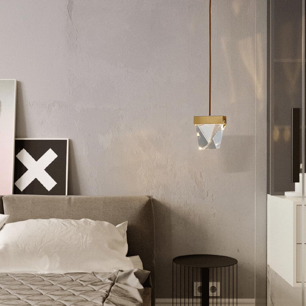Audara-Crystal Pendant Light, 4-inch, Modern and Luxurious Style, Suitable for Various Lighting Applications Including Hotels, Restaurants, Kitchen Islands, and Bedrooms.