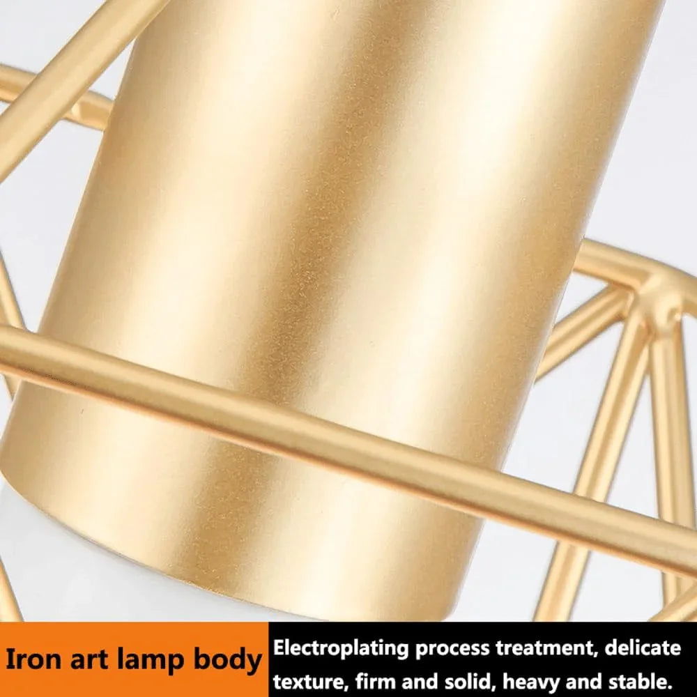 Audara-Modern Simple Iron Pendant Light Creative Birdcage Bedroom Bedside Hanging Lamp Study Hallway Balcony Single Head Chandeliers Hotel Restaurant Entrance Decoration Lighting Fixture