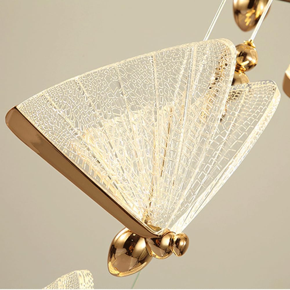 Audara-Crystal Pendant Light, 8-inch Butterfly-shaped Chandelier, Bohemian Style, Minimalist Design, Versatile Lighting Fixture Suitable For Living Rooms, Cafes, Dining Rooms, Kitchen Islands, And Ent