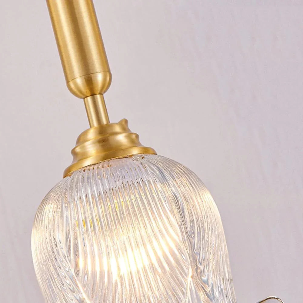 Audara-7-inch Diameter Crystal Pendant Light, Flower-Shaped Decorative Lamp, Bohemian Style, European Minimalist Style, Suitable for Bedrooms, Hotel Entryways, Kitchen Islands, and Other Scenarios