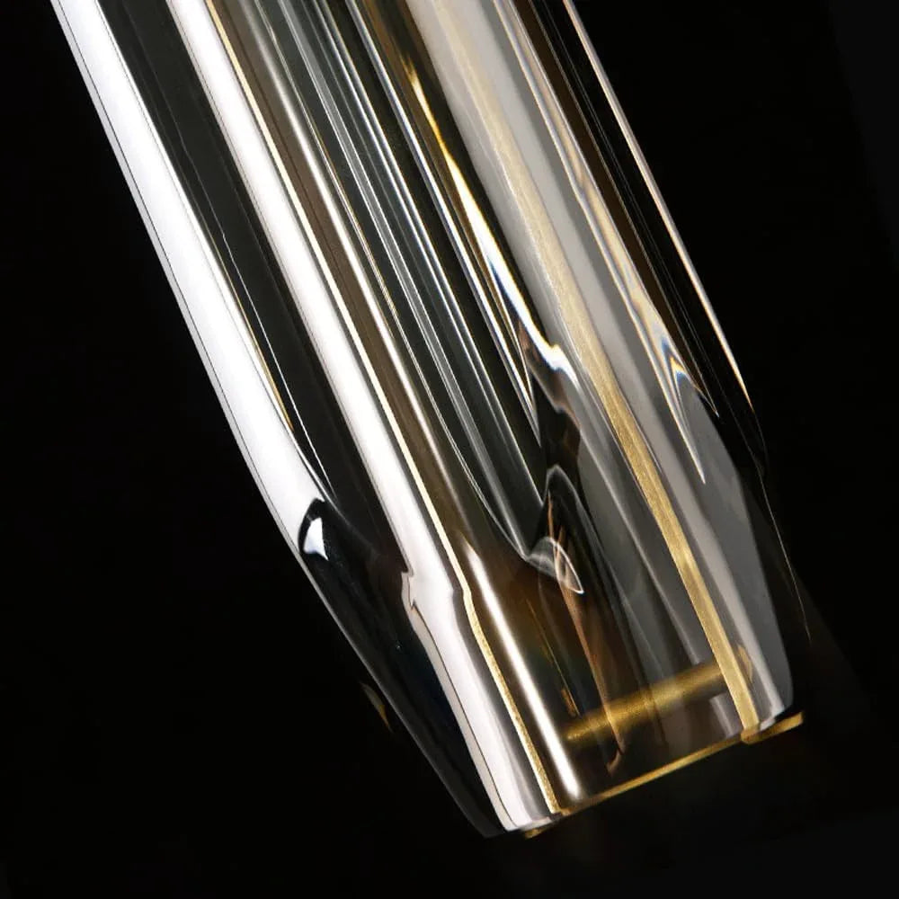 Audara-Crystal Pendant Light, 2.7 Inches in Diameter, Long Decorative Chandelier, Modern and Luxurious Style, Suitable for Various Places Such As Hotels, Restaurants, Kitchen Islands, and Bedrooms.