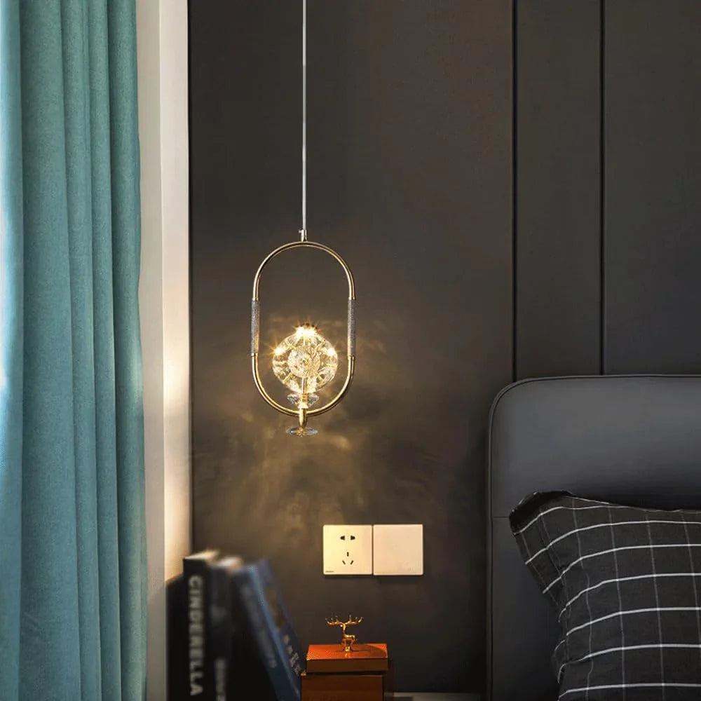 Audara-Crystal Pendant Light, 8-inch Style, Modern and Luxurious Design, Suitable for Various Locations Such As Hotels, Restaurants, Kitchen Islands, and Bedrooms
