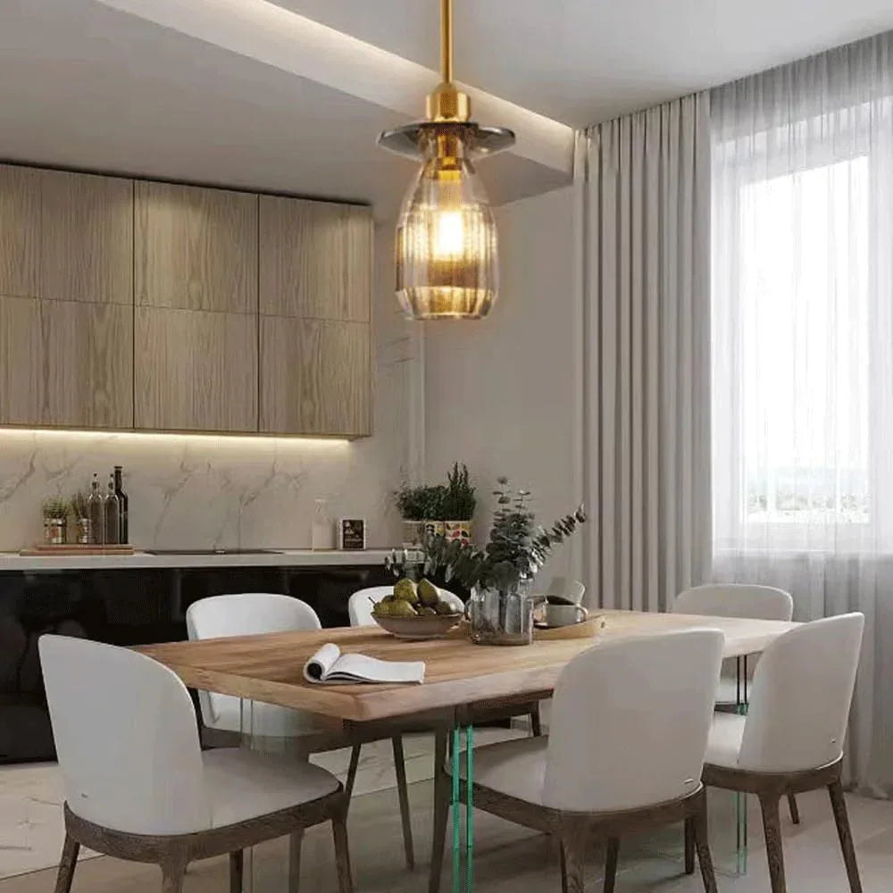 Audara-5-inch Crystal Pendant Light, Minimalist and Luxurious Bohemian Style Decorative Chandelier, Suitable for Various Scenarios Such As Bedrooms, Hotels, Studies, Bedside Tables, and Entryways.