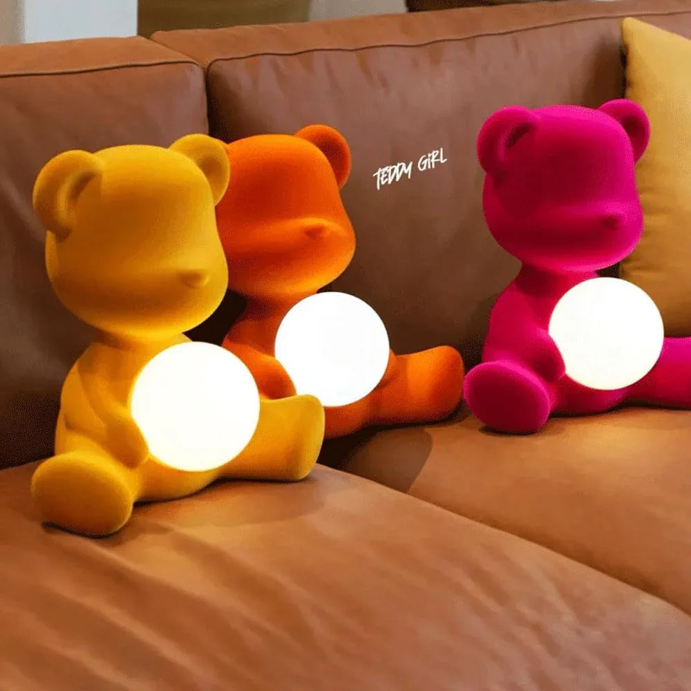 Audara-Modern Italian Bedroom Kids Room Desk Light Creative Bear Resin Desk Lamp Living Room Boys Room Girls Room Study Room Table Lamp Cafe Hotel Amusement Park School Lighting Fixture
