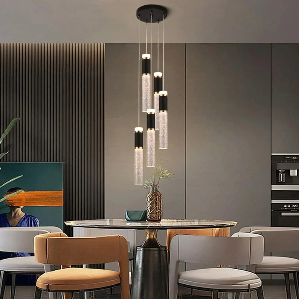 Audara-Crystal Pendant Light, 1.7in Diameter, Decorative Chandelier, Modern and Luxurious Style, Suitable for Various Locations Such As Hotels, Restaurants, Kitchen Islands, and Bedrooms.
