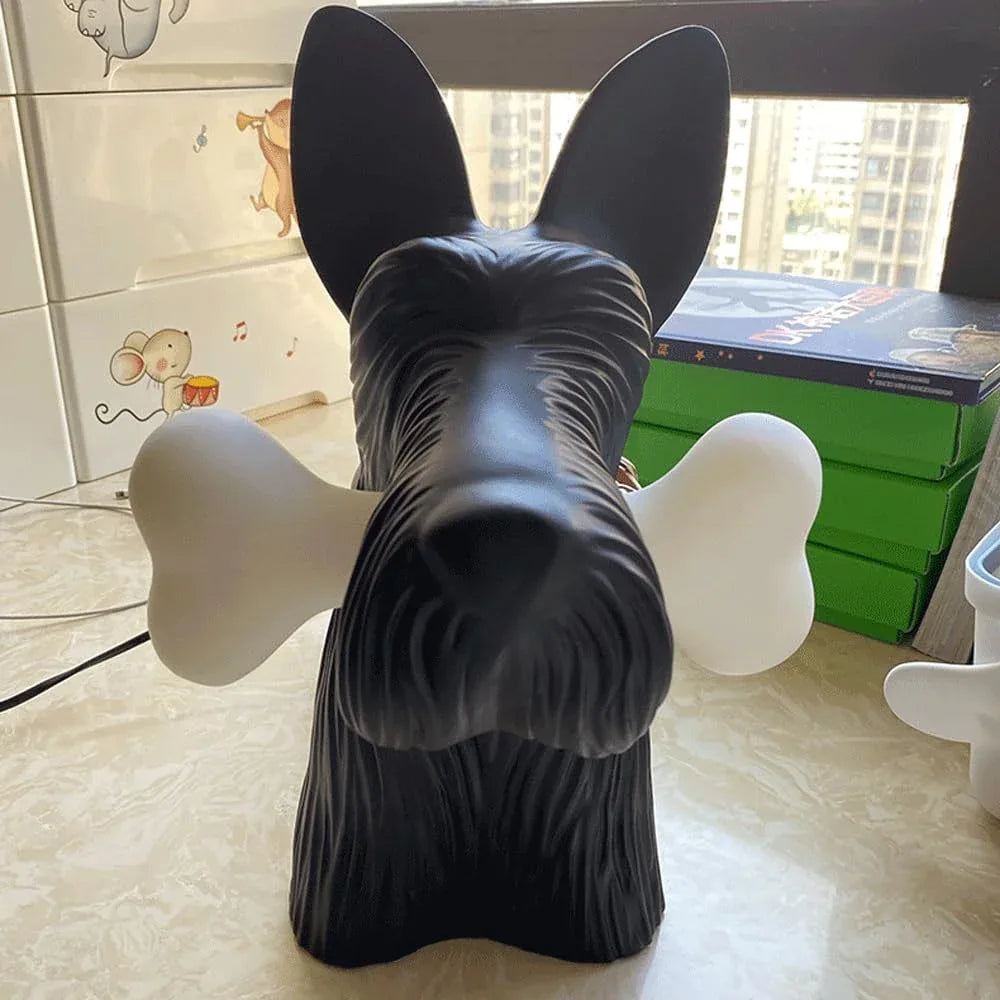 Audara-Italian Warm Bedside Desk Light Scandinavia Creative Puppy Resin Desk Lamp Living Room Counter Sofa Beside Study Room Table Lamp Office Showroom Club Decoration Lighting Fixture