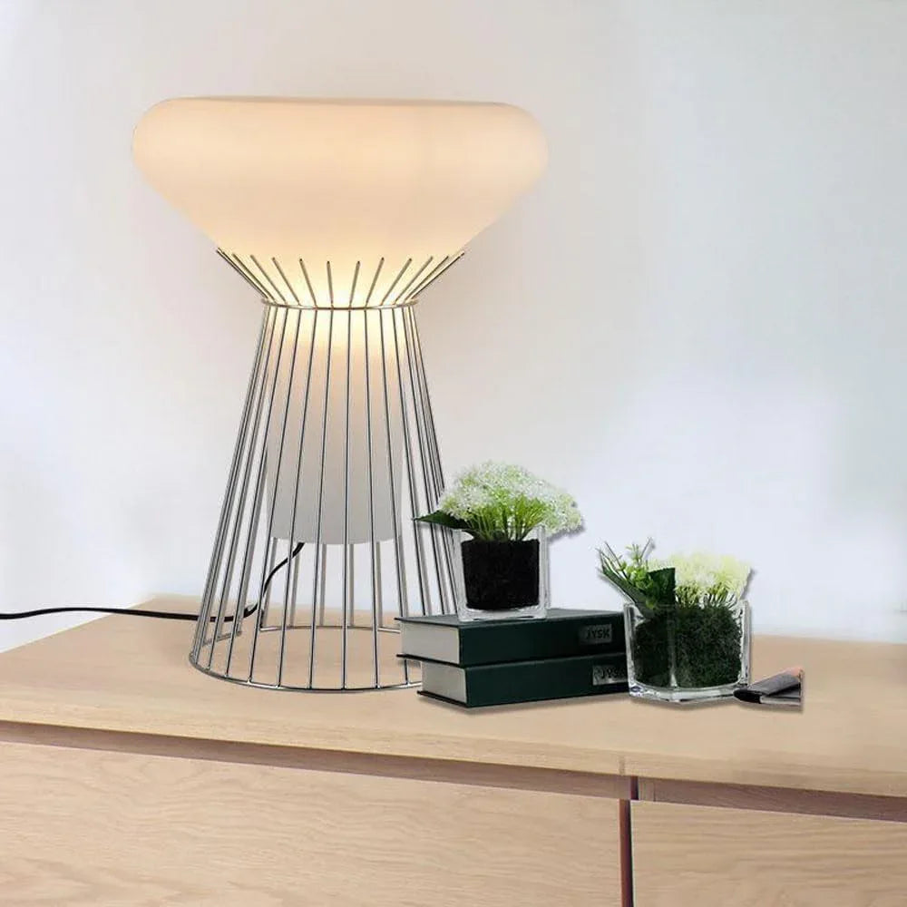 Audara-Luxury Office Hotel Desk Light Modern Simple Glass Stainless Steel Desk Lamp Villa Farmhouse Countryside B&B Table Lamp Model House Living Room Bedroom Study Room Lighting Fixture