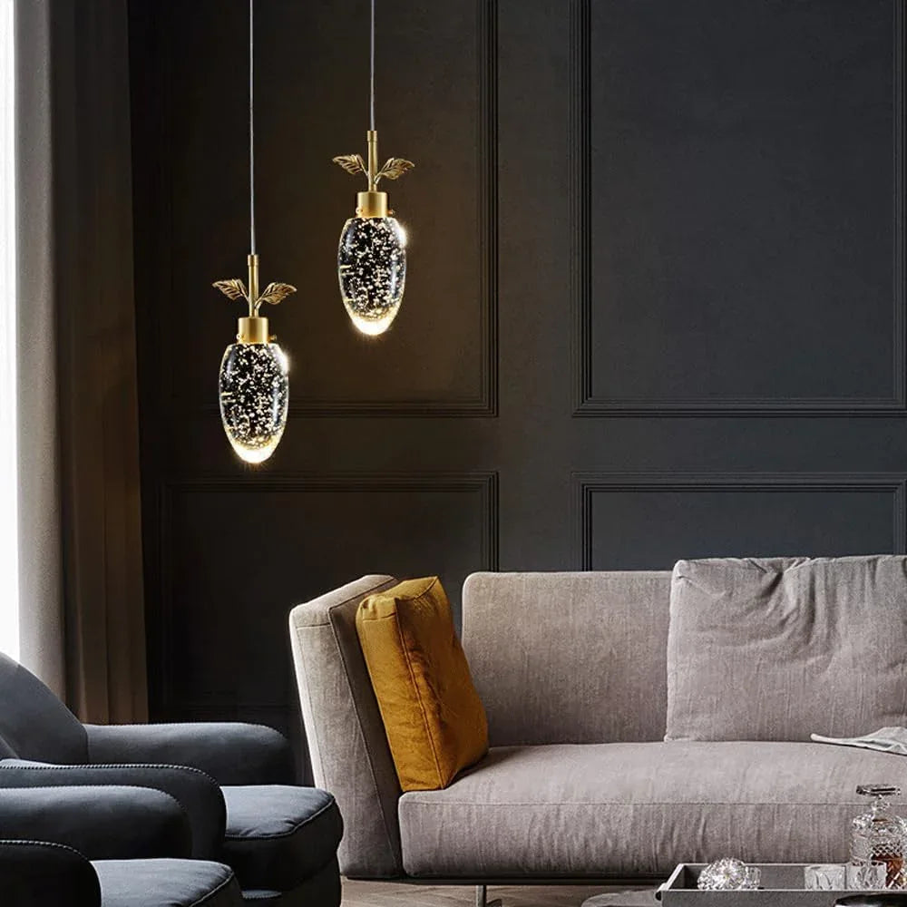 Audara-Crystal Pendant Light, 4-inch, Carrot-shaped Decorative Chandelier, Modern And Luxurious Style, Suitable For Various Lighting Applications Including Hotels, Restaurants, Kitchen Islands, And Be