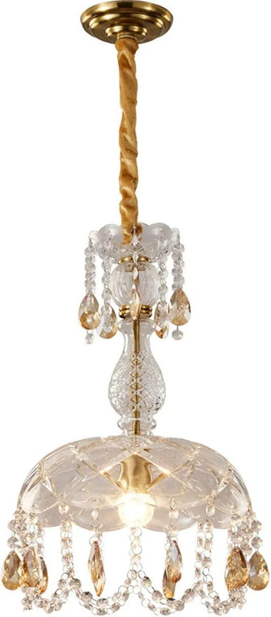 Audara-9-inch Crystal Chandeliers Can Be Installed in Various Spaces Such As Bedrooms, Hotels, and Kitchen Islands. Small Chandelier for Living Room in Minimalist European Style.