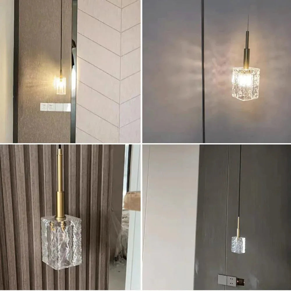 Audara-Crystal Pendant Light, 3.5in, European Modern Minimalist Style, Suitable for Installation in Various Spaces Such As Bedrooms, Hotels, Restaurant Entryways, Cafes, and Kitchen Islands.