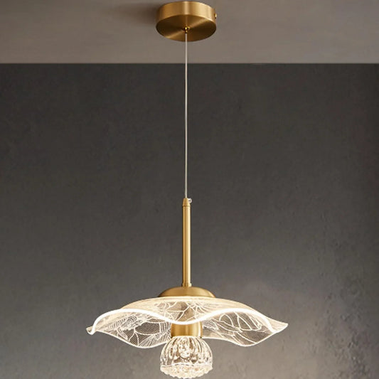 Audara-Crystal Pendant Light, 12-inch Lotus-shaped Decorative Chandelier, Modern And Luxurious Style, Suitable For Lighting In Various Places Such As Hotels, Restaurants, Kitchen Islands, And Bedrooms