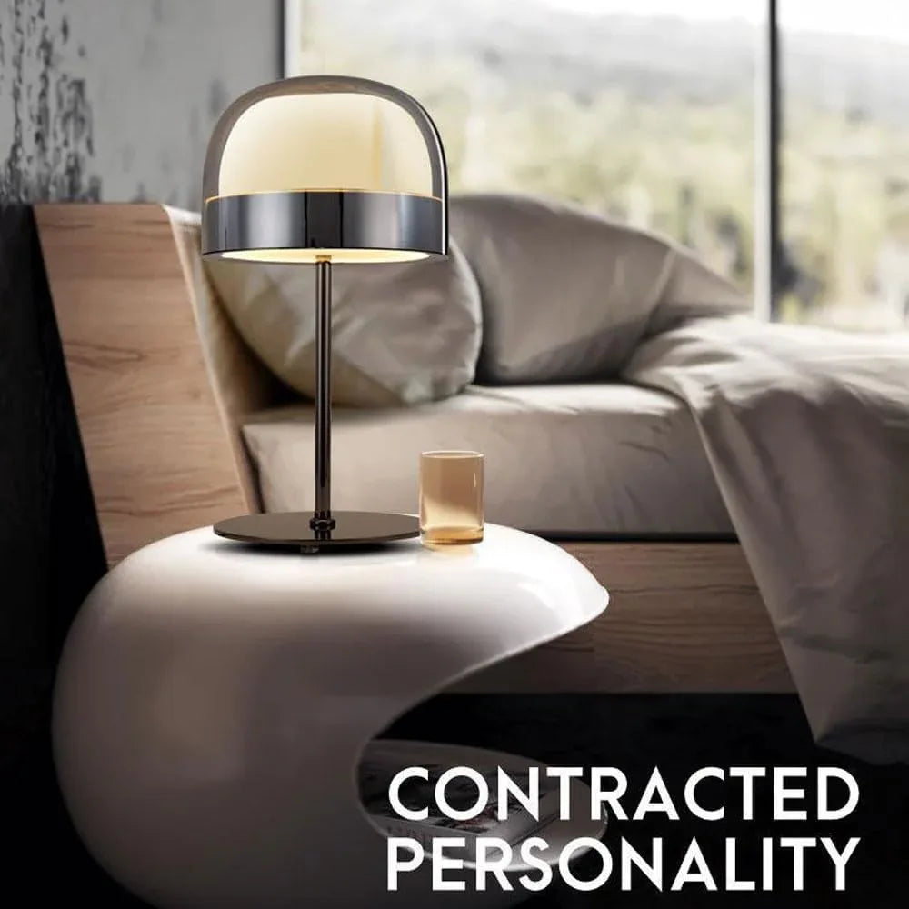 Audara-Postmodern Light Luxury Bedroom Bedside Desk Light Elegant Warm Glass Desk Lamp Cafe Dining Room Villa Lighting Fixture Farmhouse B&B Study Apartment Living Room Table Lamp