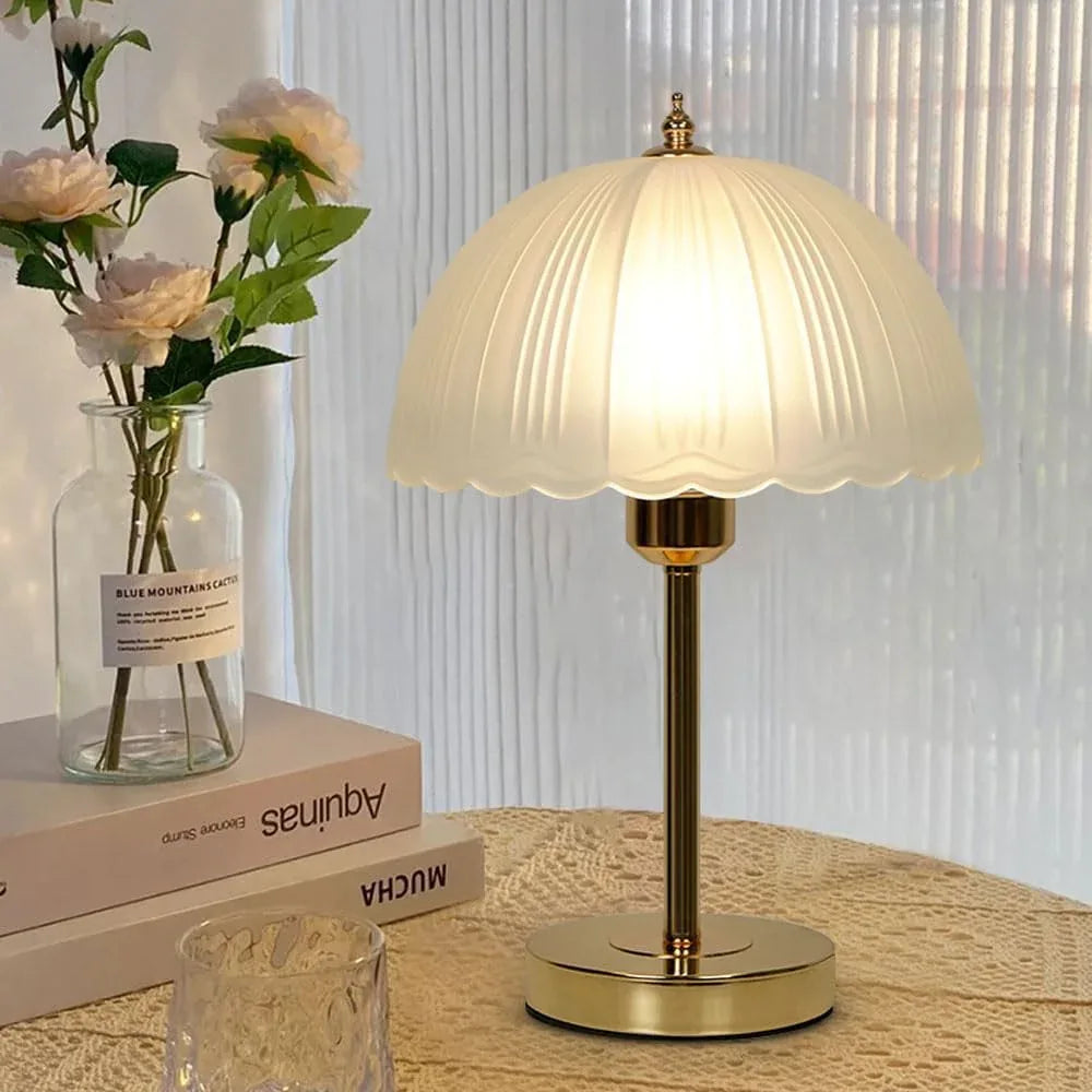Audara-Luxury Superior Sense Bedroom Bedside Dormitory Desk Light Cozy Romantic Metal Glass Desk Lamp Restaurant Coffee Shop Hotel Front Desk Table Lamp Sample Room Backdrop Lighting Fixture