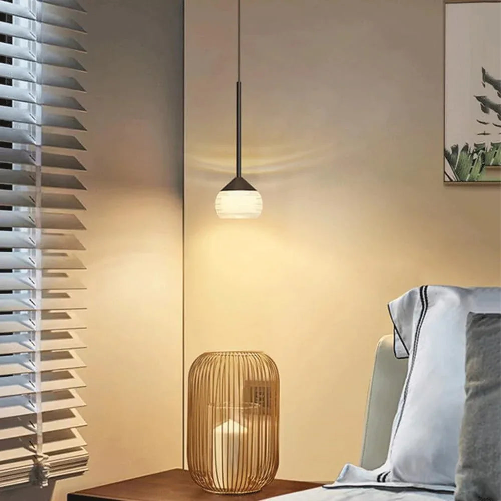 Audara-Crystal Pendant Light, 3.5in, European Modern Minimalist Style, Suitable for Installation in Various Spaces Such As Bedrooms, Hotels, Restaurant Entryways, Cafes, and Kitchen Islands.