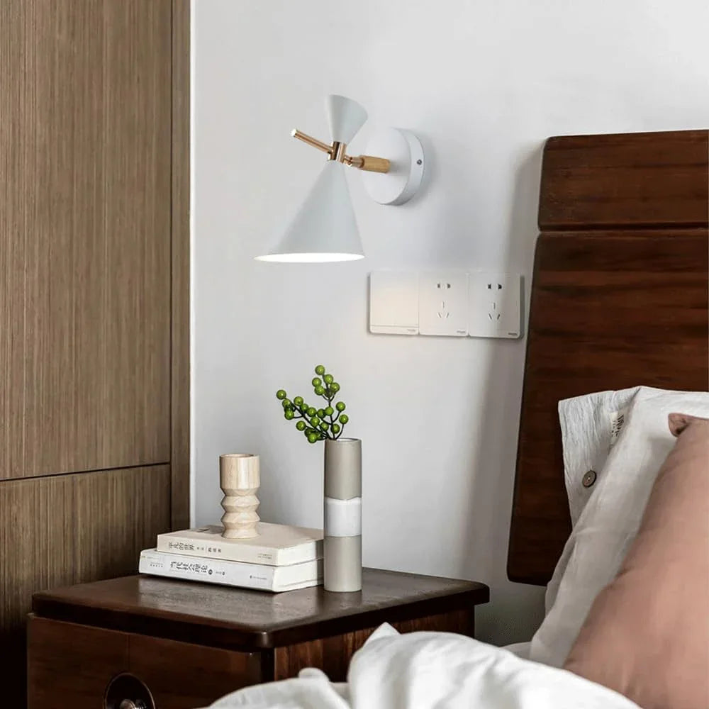 Audara-American Retro Wall Lamp Creative Scandinavian Rural Wall Lights Simple Living Room Study Bedside Sconces Cafe Background Wall Metal Mounted Lighting Fixture