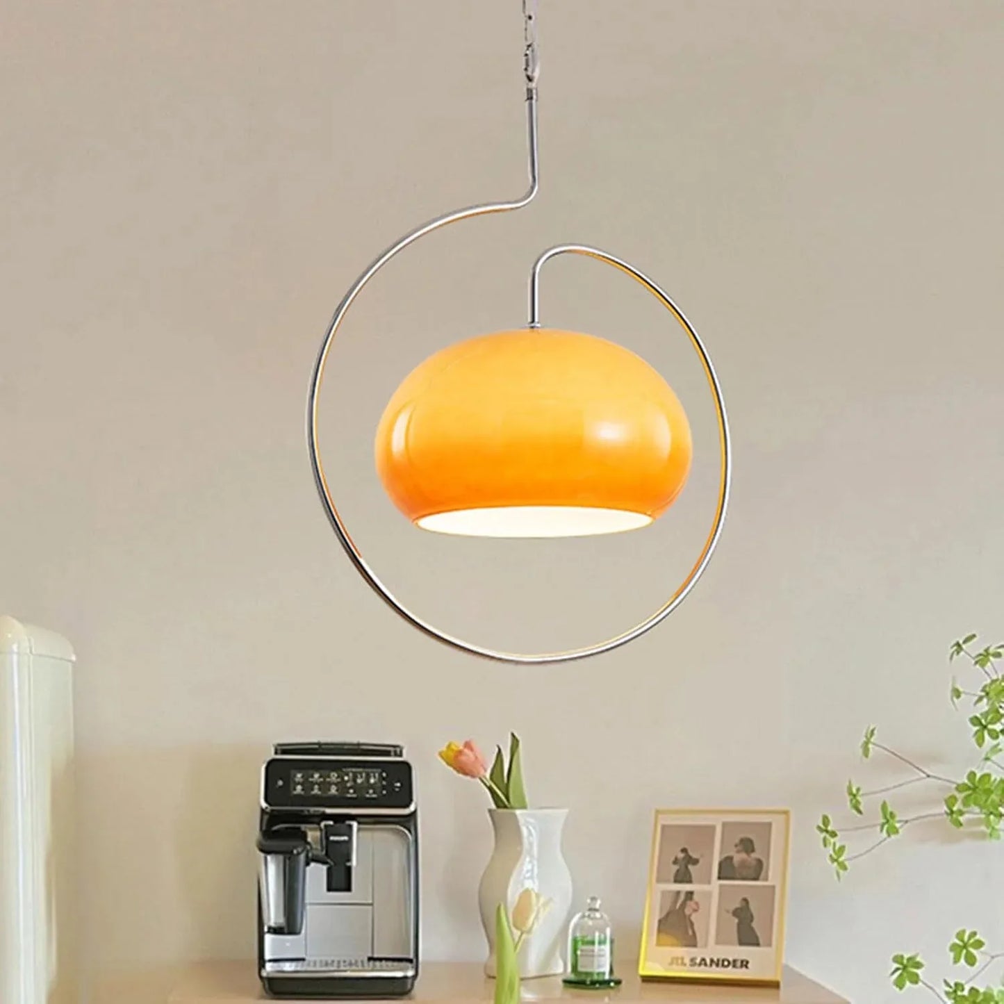 Audara-18-inch Glass Pendant Lights, European Modern Minimalist Style, Suitable for Installation in Various Spaces Such As Bedrooms, Hotels, Cafes, Restaurants, and Entryways