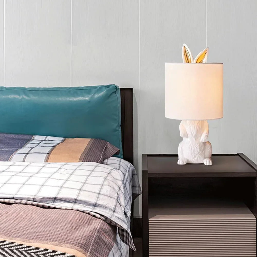 Audara-Cute Bedroom Bedside Desk Light Simple Art Resin Fabric Desk Lamp Living Room Study Room Pantry Table Lamp Restaurant Coffee Shop Club B&B Decoration Lighting Fixture