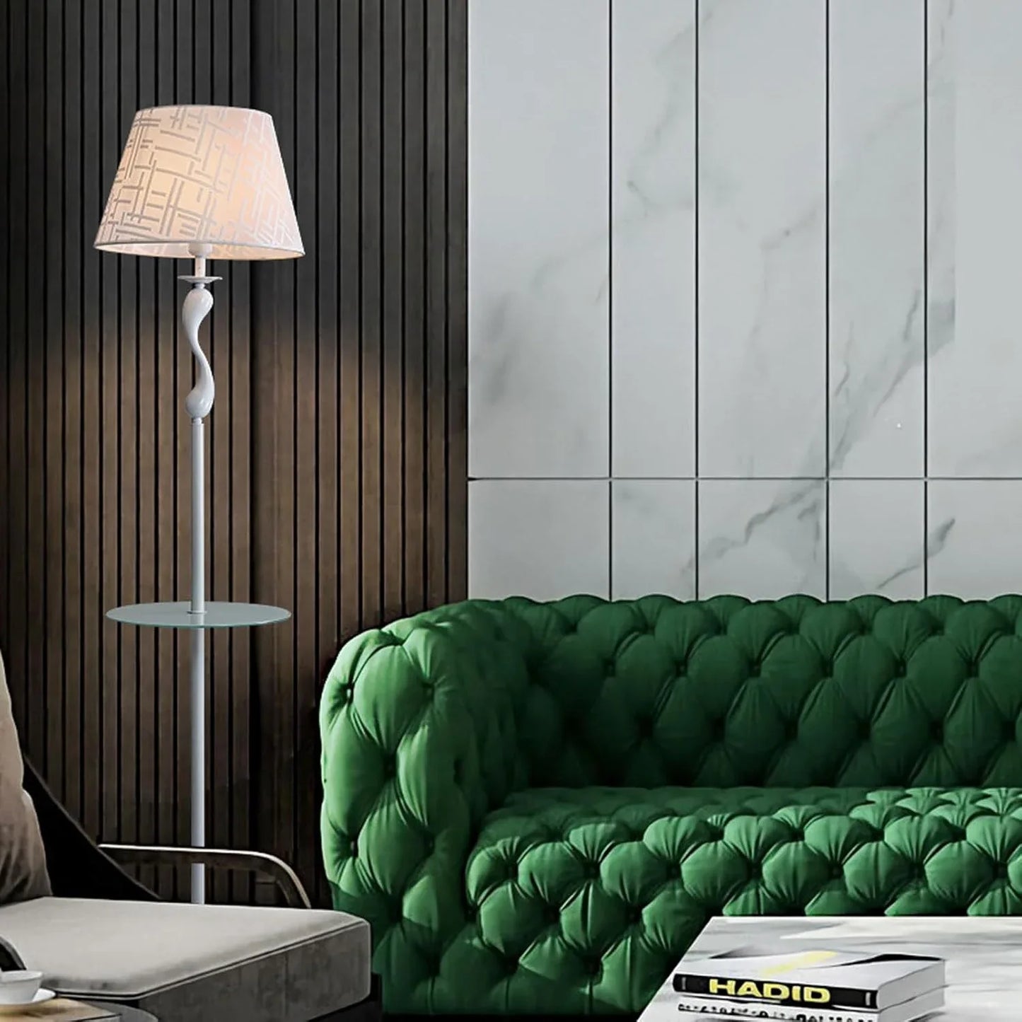 Audara-Creative Study Office Floor Lamp Simple Handmade Fabric Standing Lamp H63” Living Room Sofa Beside Bedroom Bedside Torchiere Farmhouse Club Restaurant Hotel Decoration Lighting Fixture