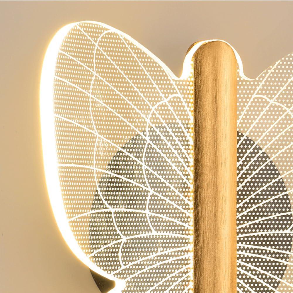 Audara-Scandinavian Butterfly Fashion Wall Lamp Bedroom Bedside Ambience Wall Lights Light Luxury Decorative LED Sconces Aisle Corridor Foyer Mounted Lighting Fixture