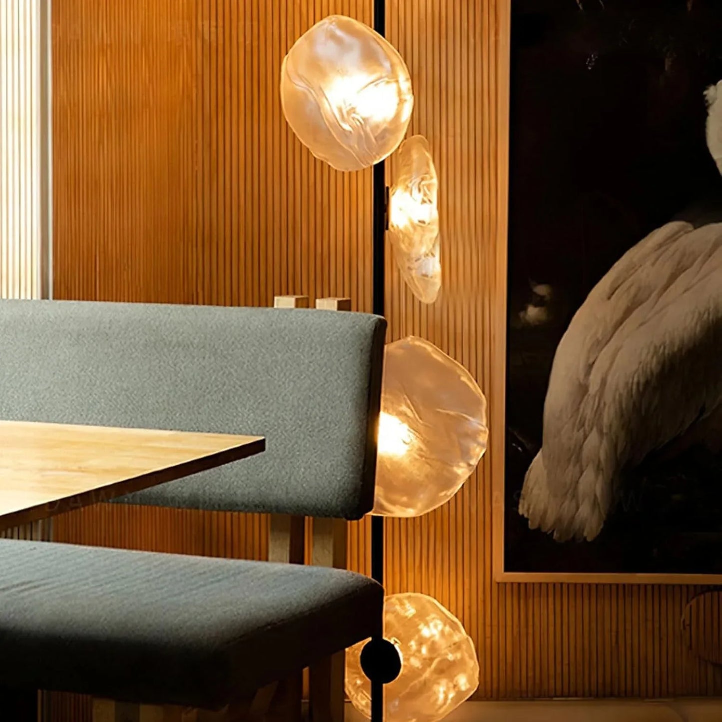Audara-Italian Light Luxury Corridor Living Room Floor Lamp 3/6 Light Source Simple Bedroom Bedside Standing Lamp Office Backdrop Torchiere Showroom Villa Decoration Lighting Fixture