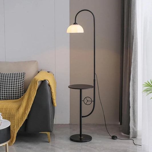 Audara-Simple with Coffee Table Living Room Floor Lamp E26 Single Light Source Tri-Color Dimming Metal Standing Lamp Study Room Bedroom Model House Torchiere Villa Rural Cafe Lighting Fixture