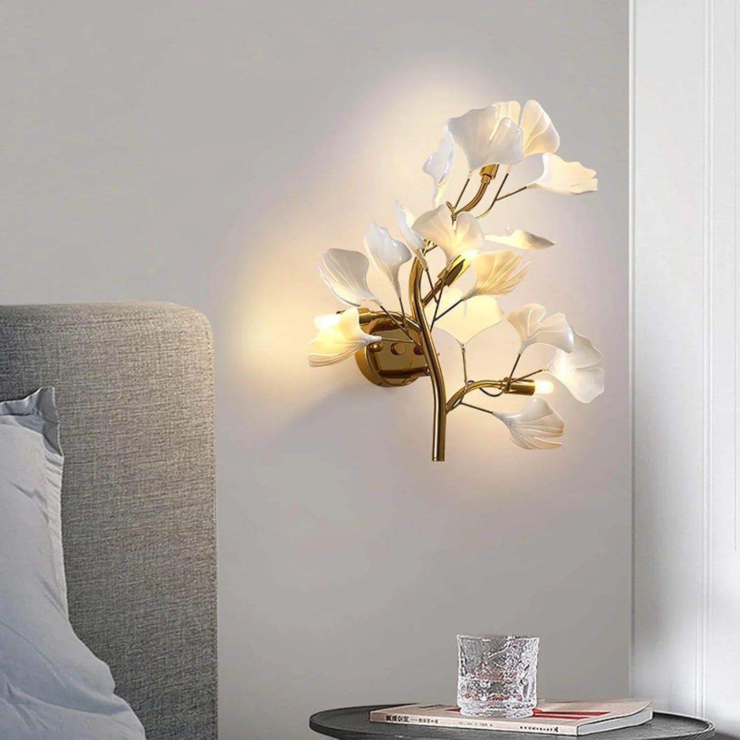 Audara-Creative Leaf Wall Light Bedside, Balcony, G9 Wall Sconce Modern Minimalist Corridor Wall Lamp Living Room Feature Wall Light Fixtures