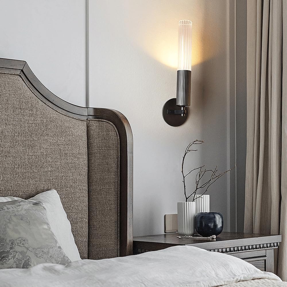 Audara-Light Luxury Brass Wall Lamp Postmodern Bedroom Backdrop Wall Lights Sconces Mid Century Style Creative Mounted Living Room Aisle Corridor LED Lighting Fixture