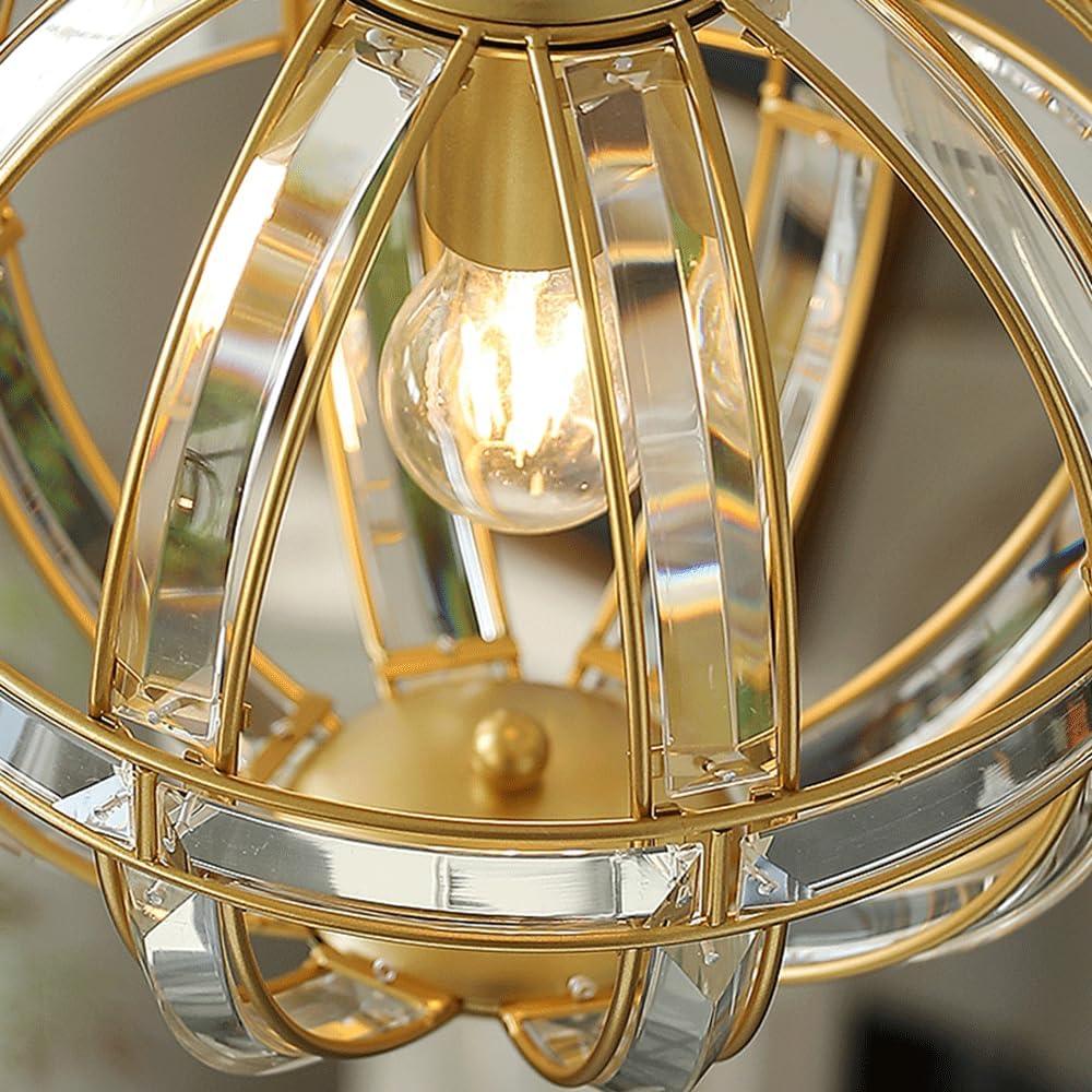 Audara-12-inch Diameter Crystal Pendant Light, Spherical Decorative Lamp, Bohemian Style, European Minimalist Style, Suitable for Bedrooms, Hotels, Entryways, Kitchen Islands, and Other Scenarios.