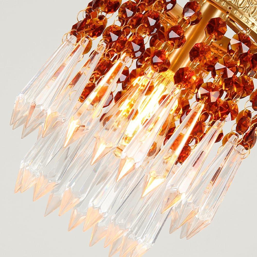 Audara-6-inch Crystal Pendant Light Suitable for Various Spaces Including Bedside, Bedroom, Hotel, Entryway, and Kitchen Island. Easily Blends Into Minimalist, Bohemian, and European Styles.