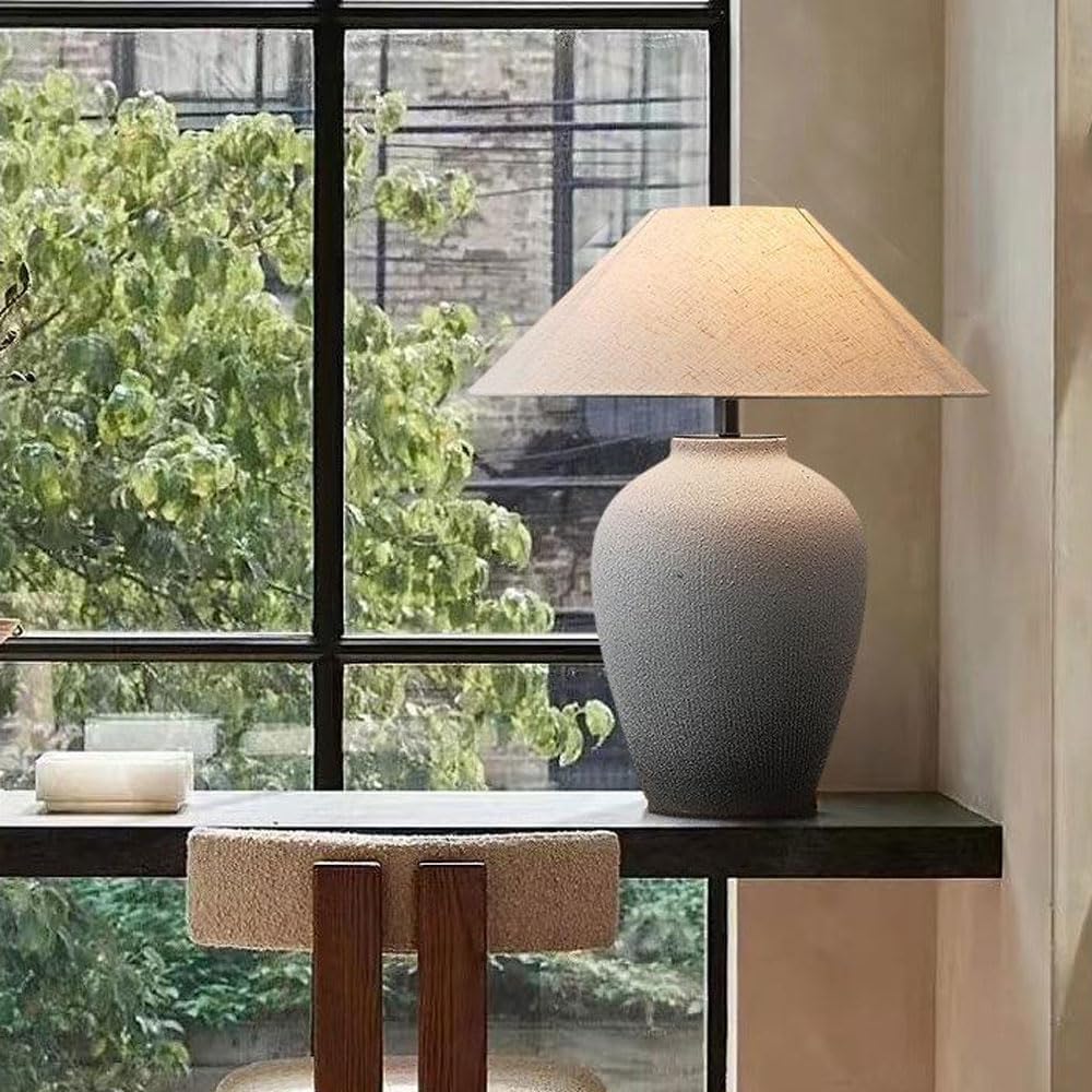 Audara-Chinese Vintage Farmhouse Rural Desk Light Light Luxury Elegant Pottery Jar Desk Lamp Hotel Front Desk Coffee Shop Restaurant Table Lamp Mall Villa Mall Front Desk Lighting Fixture