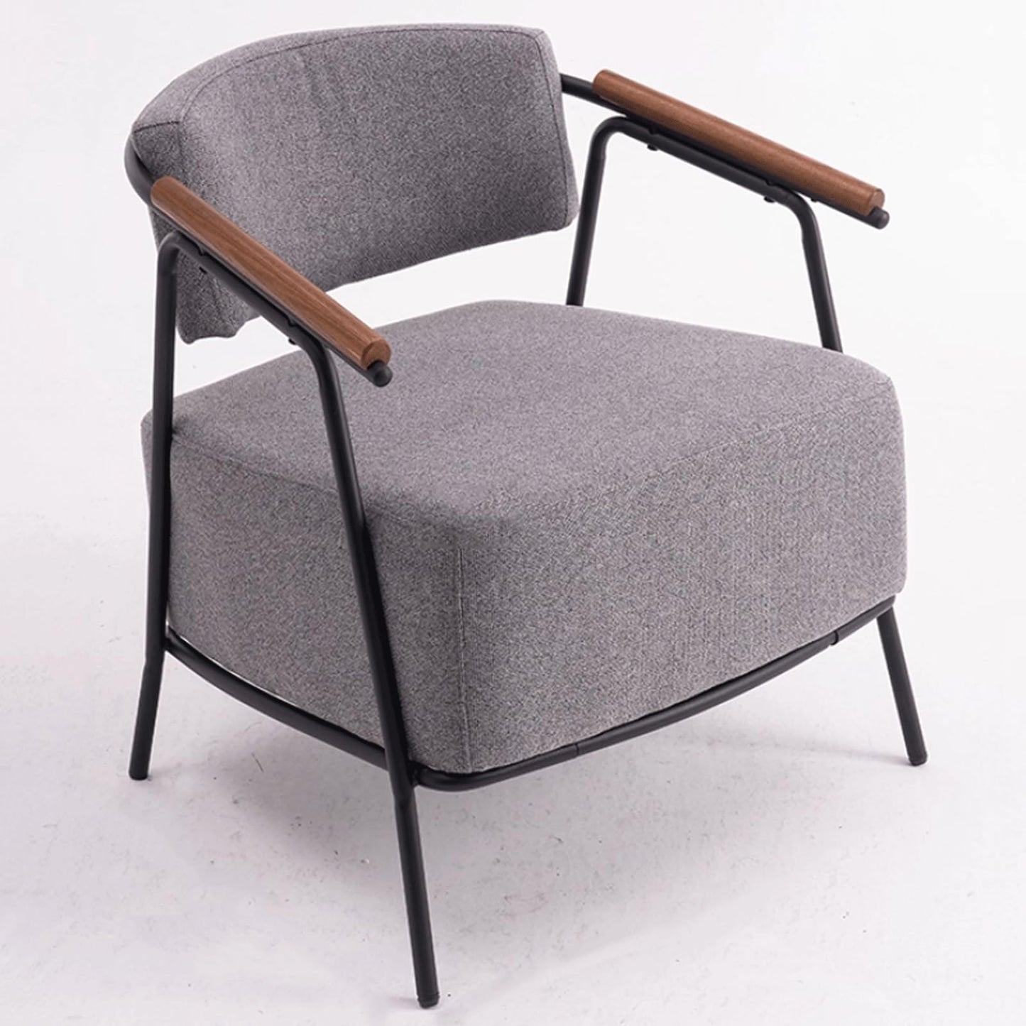 Audara-28 inch Casual Armchair Sofa Chair, Brown Leather Decorative Chair, Retro Style Sofa, Carbon Steel Chair Legs, Suitable for Living Room, Bedroom, Dining Room.