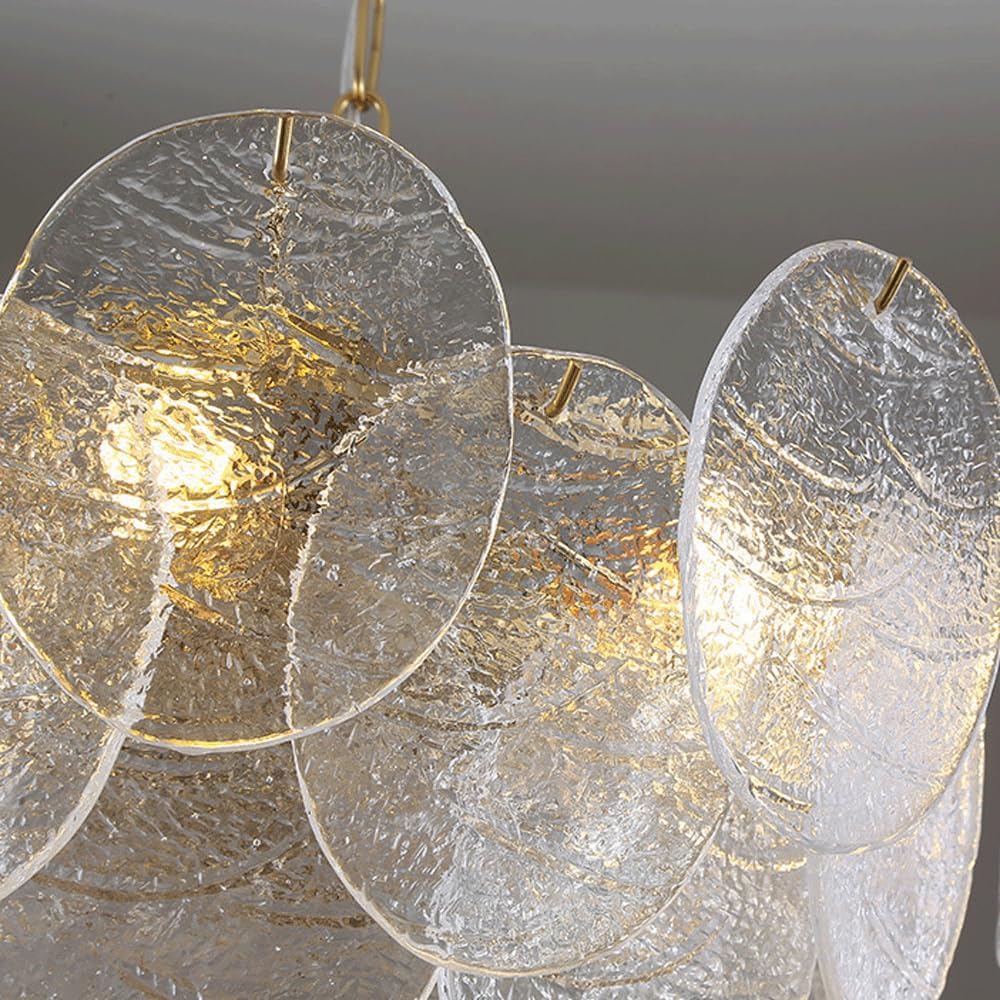 Audara-24-inch Crystal Chandeliers Round-Shaped European Modern Chandeliers Suitable for Living Rooms, Bedrooms, Studies, Dining Rooms, Hotels, Kitchens, and Island Ceiling Lights