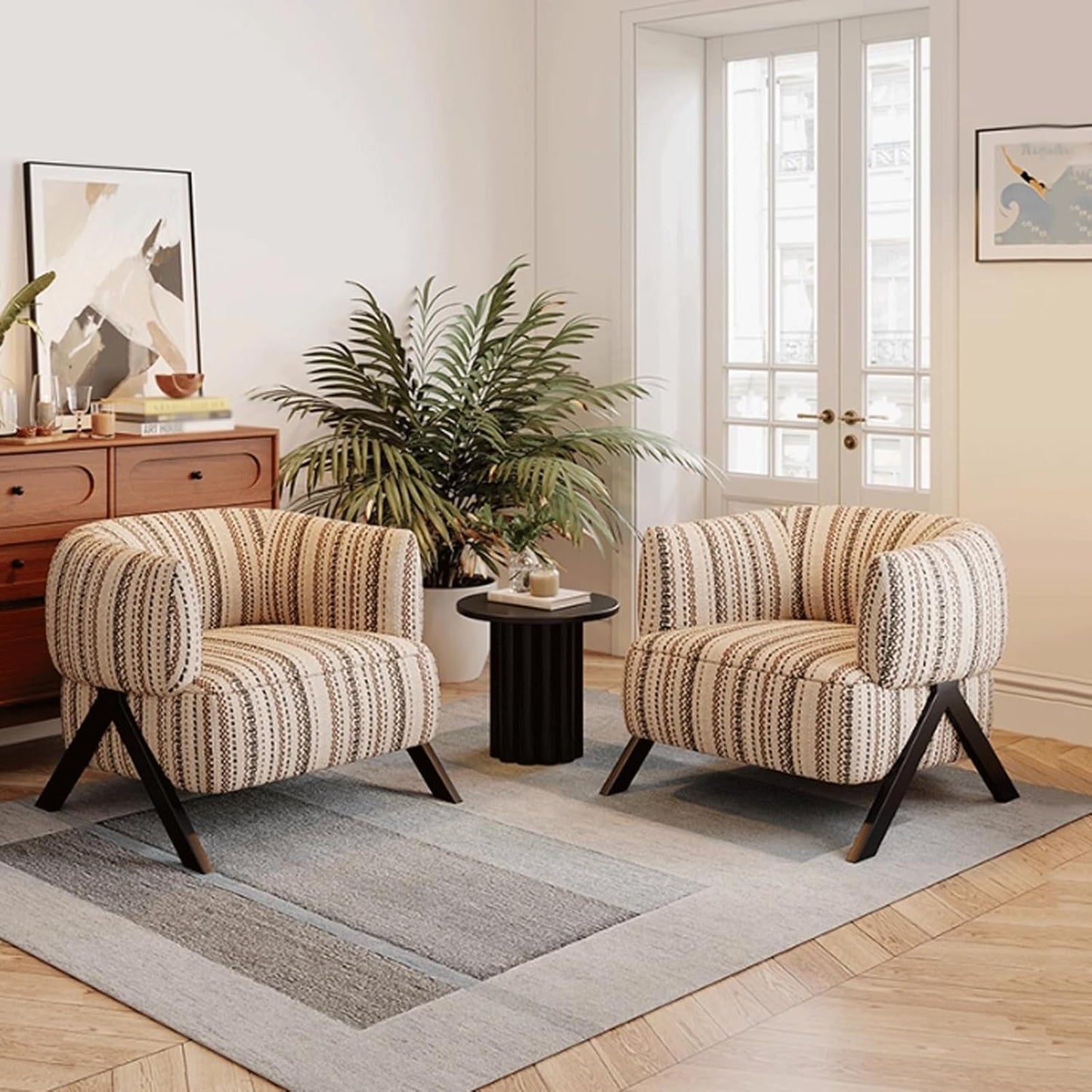 Audara-Single Person Velvet Casual Memory Foam Chair 30 Inch High-end Wingback Chair, Designed for Lazy People, with A Carbon Steel Base, Suitable for Balconies, Living Rooms, and Offices