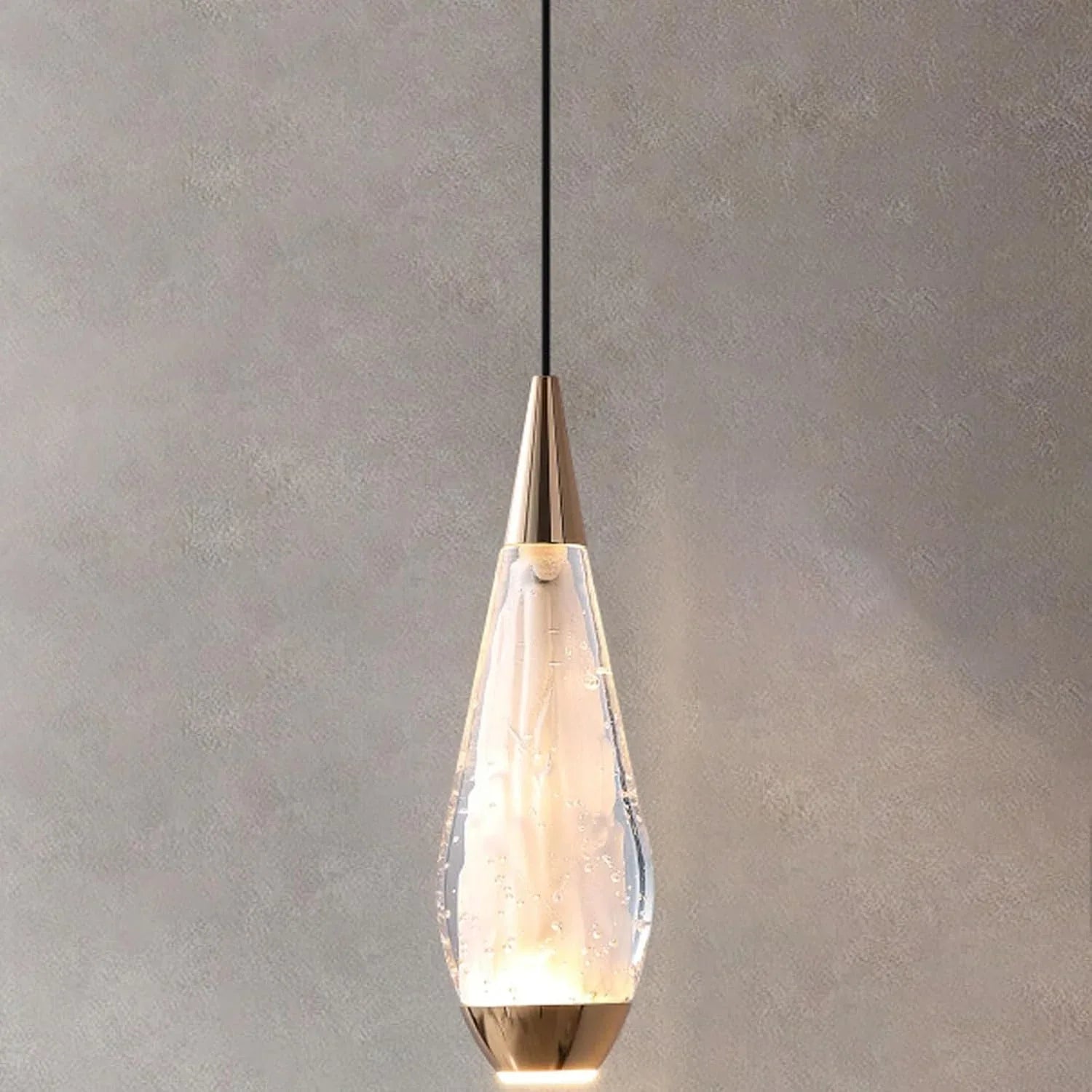 Audara-Crystal Pendant Light, 3-inch Cone Pendant Lamp, Suitable for Various Settings Such As Bedrooms, Hotels, Studies, Restaurants, Cafes, Kitchen Islands, and Entryways.