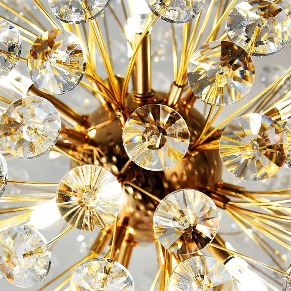 Audara-24-inch Spherical Crystal Chandeliers Can Be Installed in Various Spaces Such As Bedrooms, Hotels, and Kitchen Islands. Glass Round Chandelier for Living Room in Minimalist European Style.