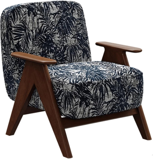 Audara-Deep Blue Soft Cushion Living Room, Casual Arm Chair, 30 Inch Thick Backrest, Single Bench, Spring Cushion Inside, Living Room Furniture Suitable for Balcony, Study Room, Hotel