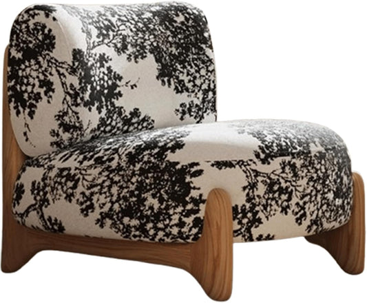 Audara-29 inch Single Person Living Room Chairs, no armrests, high-end Wooden barcalounger Reclaimer, Black Frosted Velvet Fabric, Suitable for lounges, Living Rooms, Balconies and Other Places.