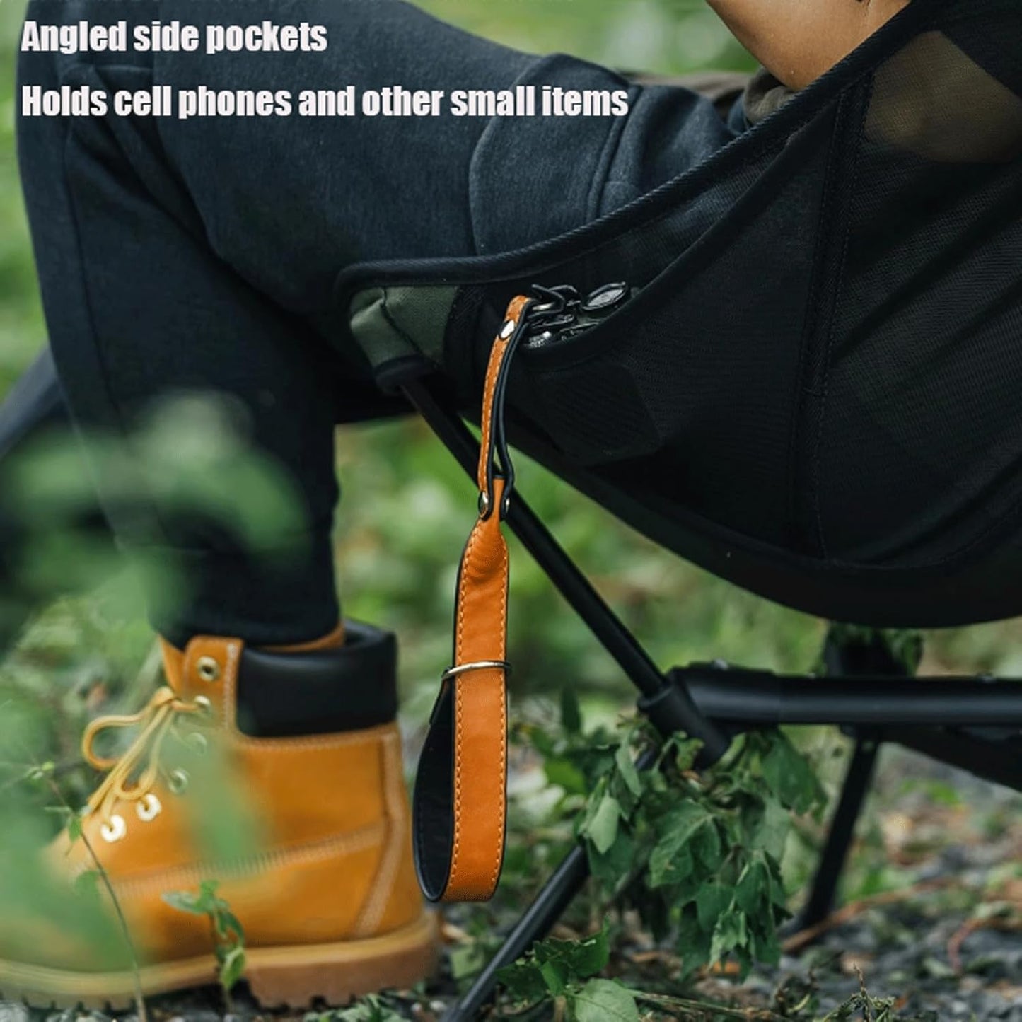 Audara-Lightweight and Comfortable Black Beach Chair Outdoor Camping Aluminum Alloy Ultra-Lightweight Dual-Purpose Folding Chair Khaki Suitable for Mountaineering and Hiking Camping Multi-Color Avail