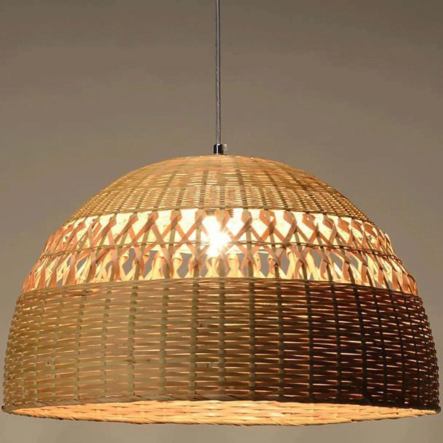 Audara-24-inch Woven Pendant Light Bohemian, Wabi-Sabi, Nordic Multi-Style Ceiling Light Fixture Retro Lamp Suitable for Bedrooms, Hotels, Study Rooms, Dining Areas, Entryways, and More