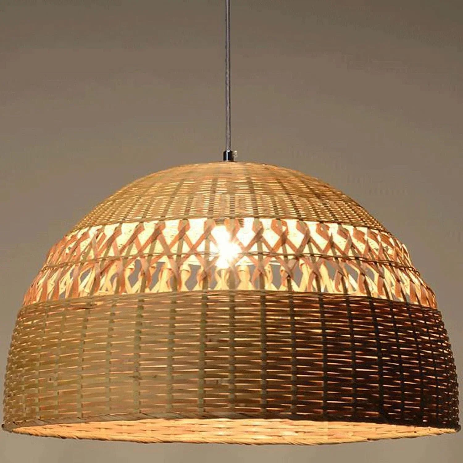 Audara-24-inch Woven Pendant Light Bohemian, Wabi-Sabi, Nordic Multi-Style Ceiling Light Fixture Retro Lamp Suitable for Bedrooms, Hotels, Study Rooms, Dining Areas, Entryways, and More