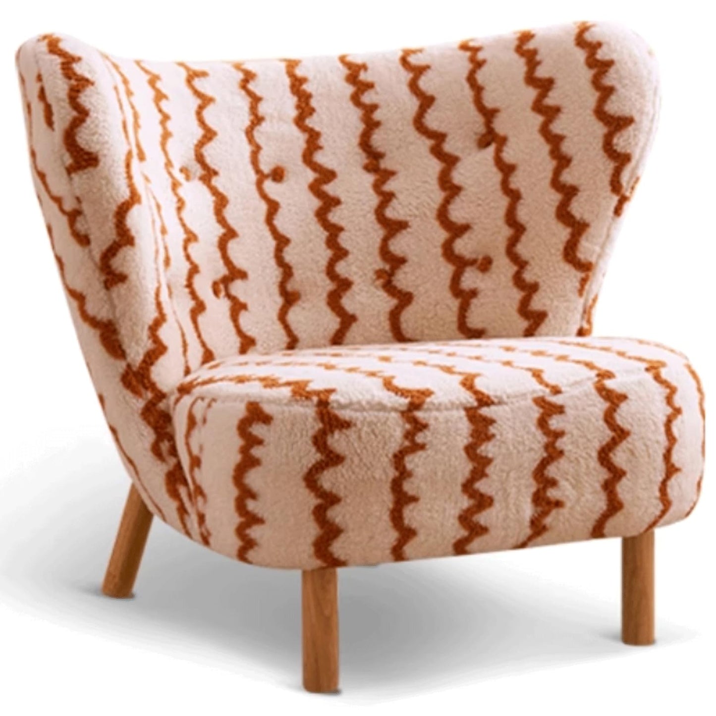 Audara-Floral Fabric Leisure Single Sofa Chair 34 Inch Small-Sized Compact Living Room Chairs with Wrap Around Wingback Chair Furniture Suitable for Bedrooms, Offices, and Hotels