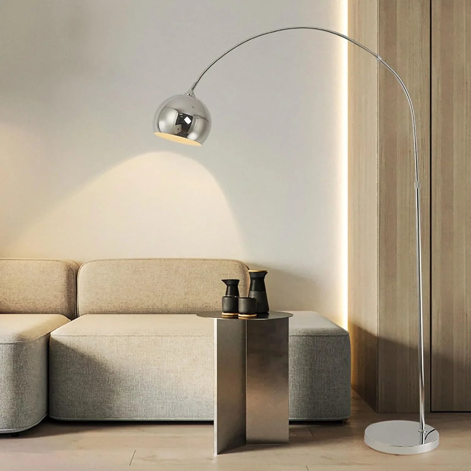Audara-Creative Remote Control Stepless Dimming Living Room Floor Lamp Single Light Source E26 Retractable Black Metal Standing Lamp Bedroom Study Room Torchiere Dining Room Decoration Lighting Fixture