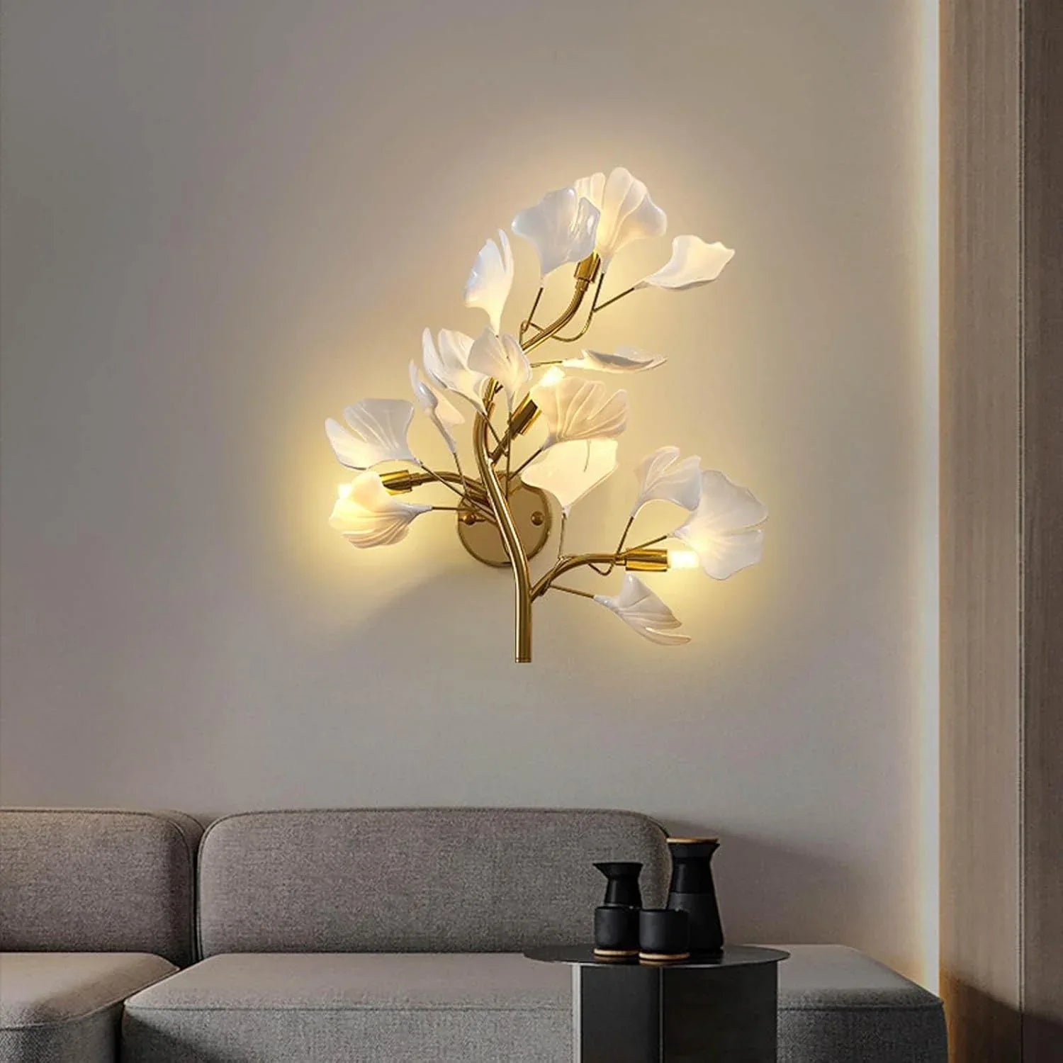 Audara-Creative Leaf Wall Light Bedside, Balcony, G9 Wall Sconce Modern Minimalist Corridor Wall Lamp Living Room Feature Wall Light Fixtures