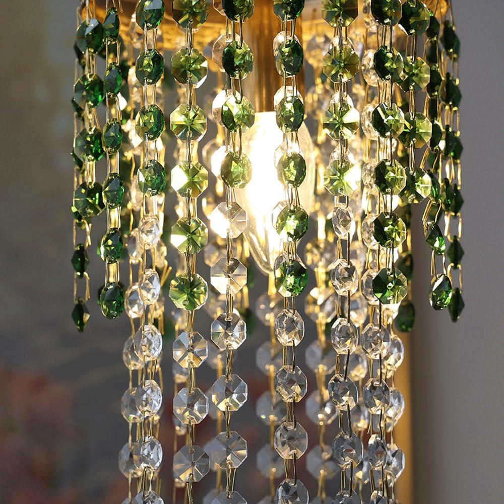 Audara-Crystal Pendant Light, 6 Inches in Size, Small Hanging Decorative Light Fixture, Modern Minimalist Style, Bohemian Style, Suitable for Bedrooms, Hotels, Kitchens, Islands, Entryways, Etc.