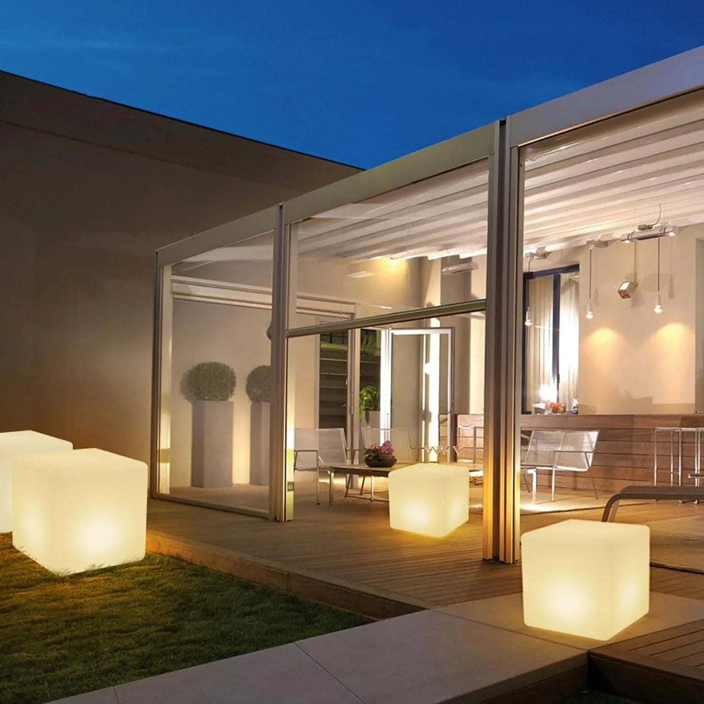 Audara-Creative Ambiance Rectangle Indoor Outdoor Floor Lamp White RGB Remote Dimming Study Office Standing Lamp Bedroom Living Room Balcony Torchiere Villa Restaurant Decoration Lighting Fixture