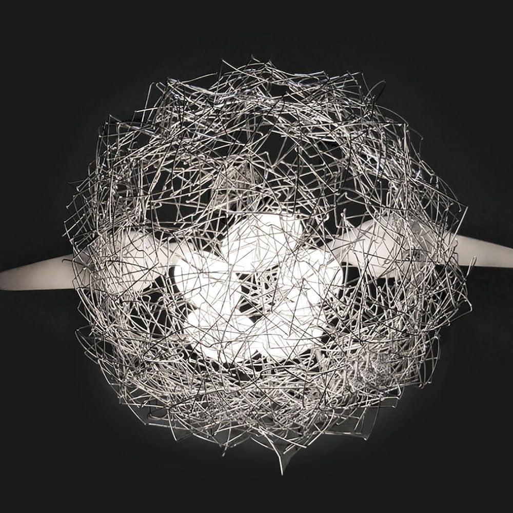 Audara Bird Nest Aluminum Pendant Light | 5/8-Light Creative Art Chandelier | Farmhouse Rustic Hanging Lamp for Dining Room Kitchen Bedroom
