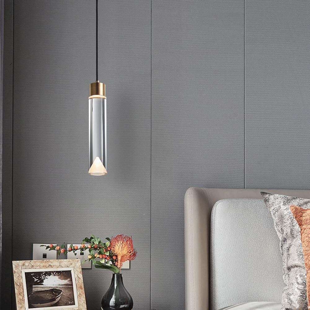 Audara-Crystal Pendant Light, A Modern and Luxurious 2-inch Pendant Lamp, Suitable for Various Lighting Scenarios Such As Bedrooms, Studies, Dining Rooms, Entryways, Cafes, and Kitchen Islands